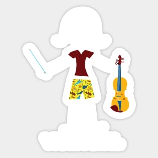 Funny Womens Viola Girl Sticker